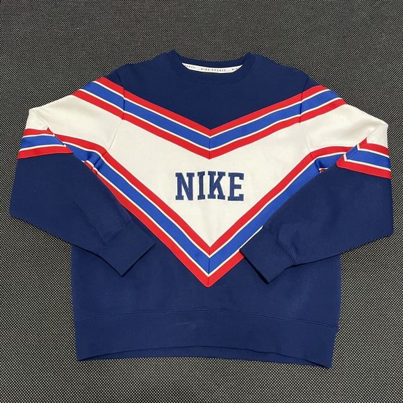 Nike Sweaters - NIKE Sports NSW Fleece Crewneck Sweatshirt Blue Red White BV2920-492 Size M